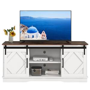 Buffet TV Astraios Ⅳ Noir - Imitation noyer - Blanc