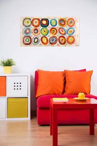 Acrylbild handgemalt Kostbarkeiten Massivholz - Textil - 120 x 60 x 4 cm