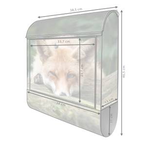 Briefkasten Stahl Fuchs Relax Schwarz - Metall - 38 x 46 x 13 cm