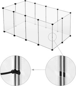 Freigehege  Millie Metall - Kunststoff - 200 x 70 x 100 cm