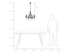 Lampe suspension TEESTA Noir - Métal - 59 x 143 x 59 cm