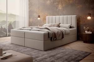 Boxspringbett ALLEN mit Bettkasten Graubraun - Breite: 140 cm - H4