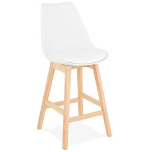 Tabouret De Bar CAMILA Blanc - Marron