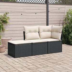 Gartensitzgruppe K5189(3-tlg) Schwarz - Massivholz - 69 x 62 x 172 cm