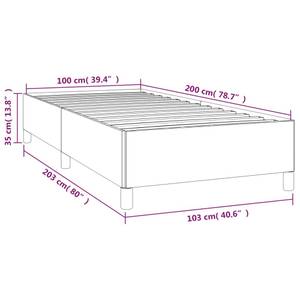 Bettgestell 3016038-4 Braun - Dunkelbraun - Breite: 103 cm