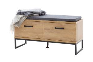 Garderobenbank Torrico 1 mit Kissen Braun - Holzwerkstoff - Holzart/Dekor - 101 x 46 x 38 cm