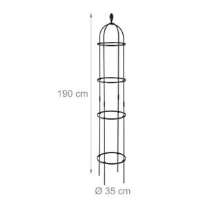 Lot de 2 Trellis 190 cm Noir - Métal - Matière plastique - 35 x 190 x 35 cm