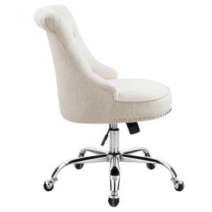 Chaise de bureau scandinave blanc Blanc - Textile - 66 x 88 x 54 cm