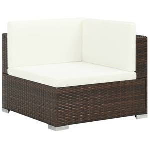 Garten-Sofagarnitur (6-teilig) 296270 Braun - Metall - Polyrattan - 74 x 26 x 74 cm