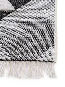 Waschbarer Baumwollteppich Grau - Weiß - Naturfaser - 150 x 1 x 230 cm