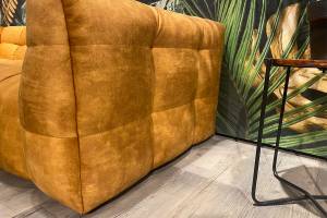 Sofa ROSARIO Velvet Gold - Breite: 207 cm