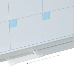 Whiteboard Planer Weiß - Metall - 90 x 60 x 5 cm