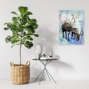 Leinwandbild Hirsch Tiere Natur 40 x 60 cm