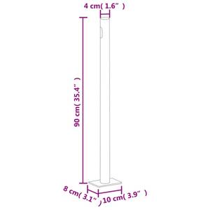 Ausziehbare Seitenmarkise 3000732-1 Grau - Höhe: 140 cm