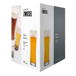 Weizenbiergläser Beer Basic 4er Set Glas - 8 x 22 x 8 cm