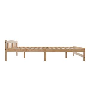 Massivholzbett Oceanus Ⅶ Braun - Holzwerkstoff - Metall - Massivholz - Holzart/Dekor - 146 x 55 x 205 cm