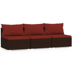 Garten-Lounge-Set (3-teilig) 3013629-13 Braun - Rot - Rotbraun - 210 x 70 x 210 cm