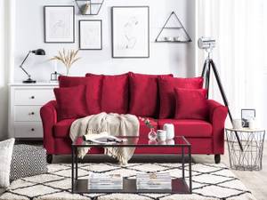 3-Sitzer Sofa BORNHOLM Schwarz - Rot