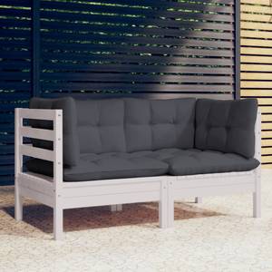 Gartensofa (2er Set) 3012379 Weiß