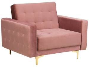 Fauteuil ABERDEEN Doré - Rose foncé