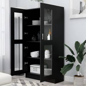 Vitrinenschrank 3005130-2 Schwarz - Höhe: 150 cm