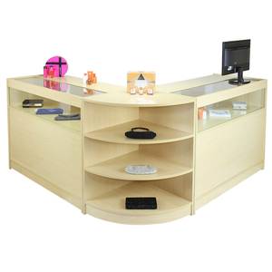 Libra Verkaufstheke Theke Rezeption Beige - Holzwerkstoff - 120 x 90 x 60 cm