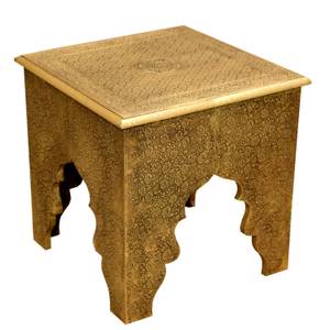 Marokkanischer Beistelltisch Ilias Gold - Massivholz - 46 x 46 x 46 cm