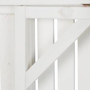 Holz Balkontisch klappbar Weiß - Holzwerkstoff - Metall - 70 x 55 x 65 cm