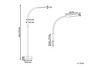 Grande lampe APUS Noir - Métal - 5 x 174 x 24 cm