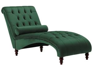 Chaise longue MURET Vert foncé - Vert - Chêne foncé