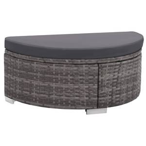 Garten-Sofagarnitur Grau - Metall - Polyrattan - 74 x 26 x 74 cm