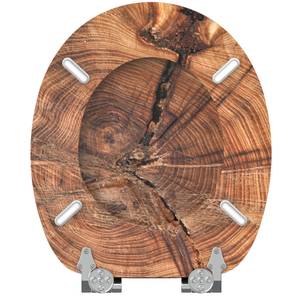 WC-Sitz mit Absenkautomatik Old Tree Braun - Holzwerkstoff - 38 x 6 x 47 cm