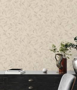 Florale Tapete Premium Wall 2 Beige - Grau - Silber