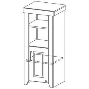 Étagère sur pied Felicia Blanc - Bois manufacturé - 49 x 115 x 42 cm