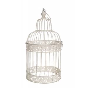 Set de 3 Cages Blanc - Métal - 25 x 50 x 25 cm