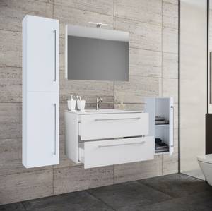 Armoire à glace Badinos Blanc crème - Blanc - Largeur : 126 cm