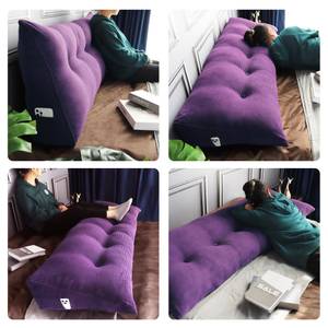 Großes ergonomisches Keilkissen Kord Violett - 100 x 50 cm