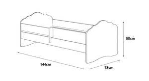 Einzelbett für Kinder 144 x 58 x 78 cm