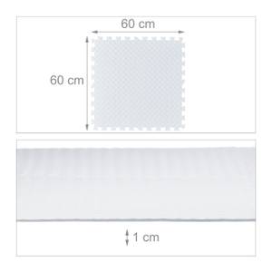16 x Bodenschutzmatte weiß Weiß - Kunststoff - 60 x 1 x 60 cm