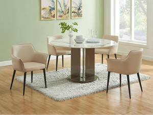 Gondelstuhl MIALOV 2er-Set Beige - Kunstleder - 57 x 78 x 61 cm