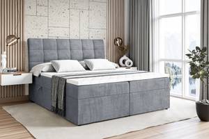 Boxspringbett BRUGO Grau - Breite: 120 cm - H4