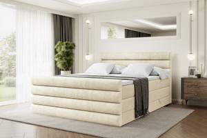 Boxspringbett CELESTIA-Z KING Ecru - Breite: 200 cm