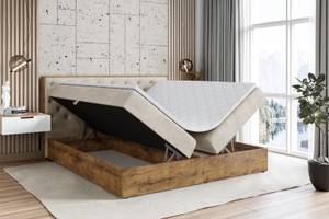 Boxspringbett LOLLI3 Ecru - Breite: 200 cm - H3