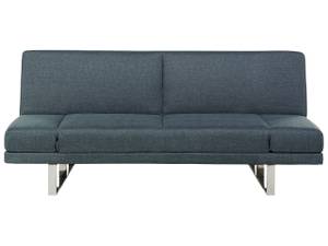 2-Sitzer Sofa YORK Blau - Dunkelblau - Grau - Silber