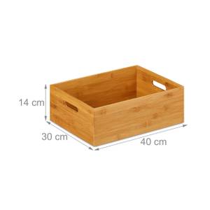 8 x Aufbewahrungskiste Bambus mittel 30 x 14 x 40 cm