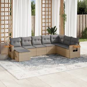 Garten-Sofagarnitur -K-8896 ( 8-tlg ) Beige - Massivholz - 69 x 62 x 62 cm