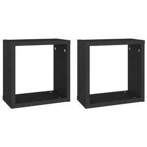 Étagère cube (lot de 2) 3016486-4 Noir - 30 x 30 x 15 cm - Nombre de pièces dans le lot : 2