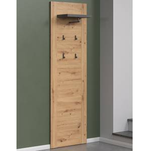 Wandgarderobe Follow Grau - Holz teilmassiv - 62 x 199 x 26 cm