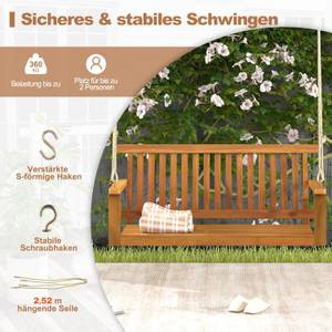 Verandaschaukel TI93820DE Braun - Holzwerkstoff - 63 x 57 x 130 cm