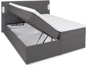 Boxbett Arona 1 mit Bettkasten Anthrazit - Breite: 180 cm